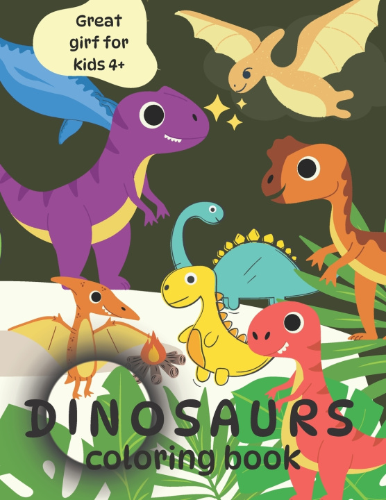 Książka Dinosaurs Coloring Book Night Flower