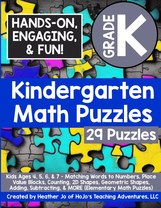 Kniha Kindergarten Math Puzzles Heather Jo