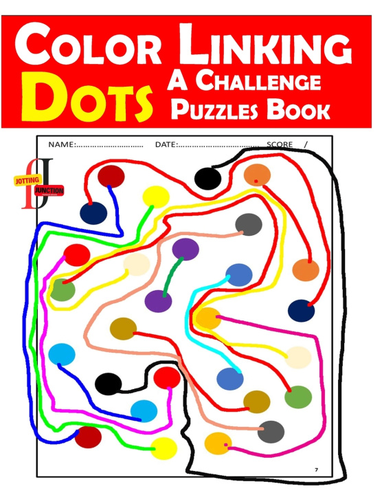 Książka Color Linking Dots A Challenge Puzzles Book Jotting Junction