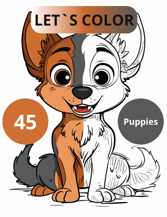 Knjiga Let's Color 45 Puppies ARTUR SOBOLEVSKIJ