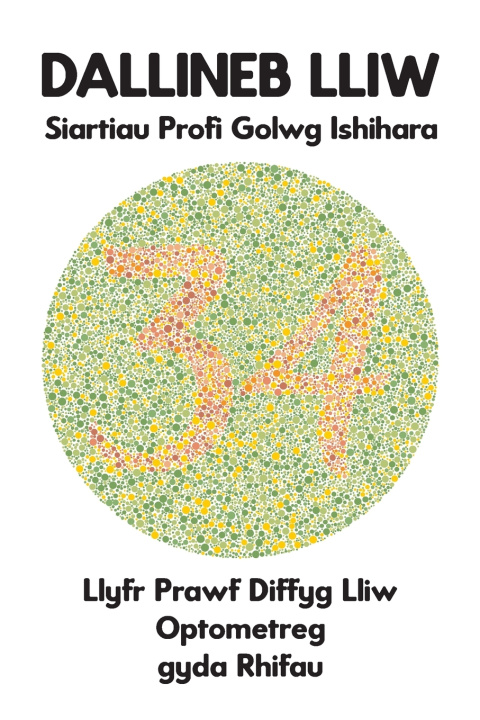 Buch DALLINEB LLIW Siartiau Profi Golwg Ishihara Llyfr Prawf Diffyg Lliw Optometreg gyda Rhifau Conroy Ronald