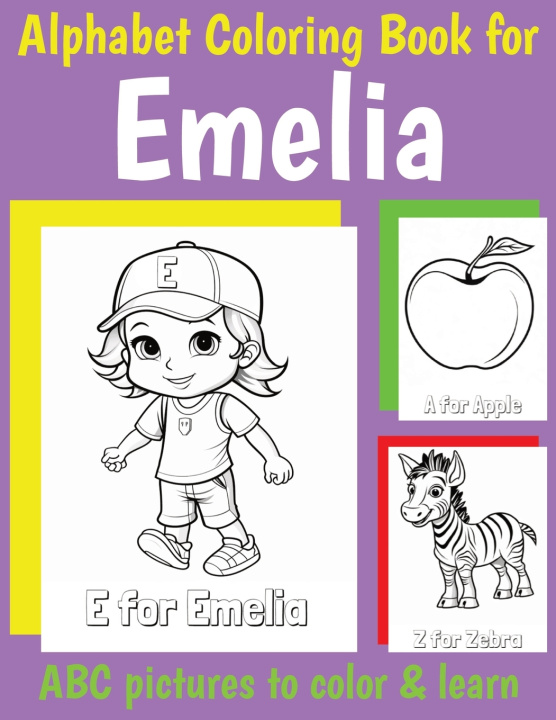 Książka ABC Coloring Book for Emelia My Little Book Of