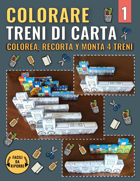 Kniha Colorare Treni di Carta 1 Mike Junior