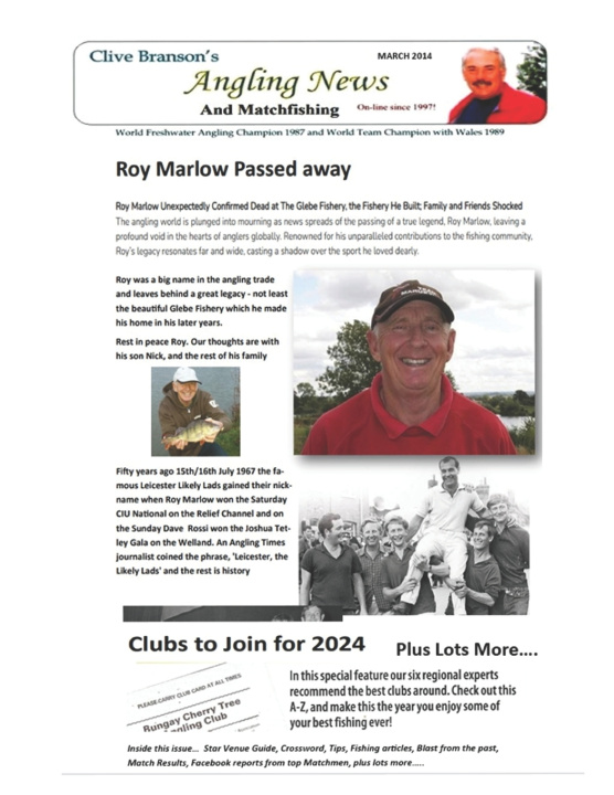 Buch Angling-News Clive Branson