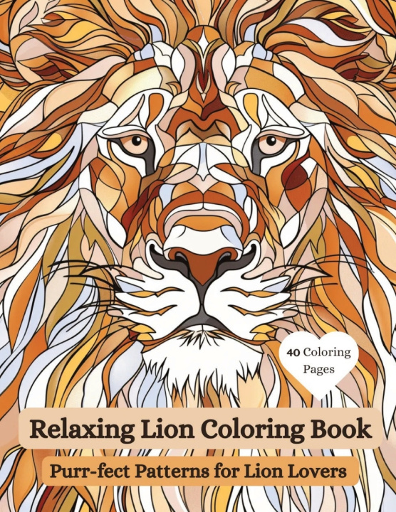 Kniha Relaxing Lion Coloring Book Joanne McGonagle