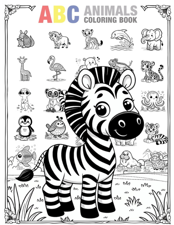 Książka ABC Animals Coloring Book Chelsey Shaw Vreeken
