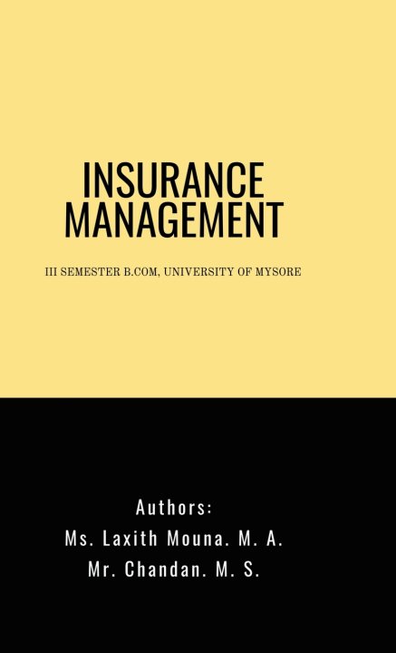 Kniha Insurance Management Ms. Laxith Mouna. M. A.