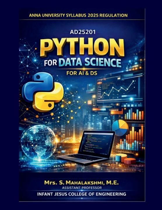 Knjiga Ad25201-Python for Data Science M.E Mrs.S.Mahalakshmi
