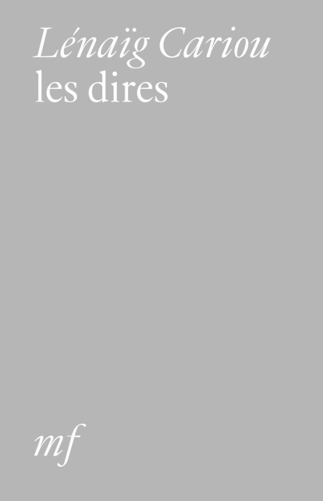Buch les dires Cariou