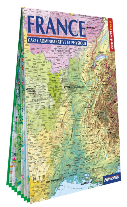 Kniha France 1/1.500.000   carte administrative et physique (format XXL, laminée) 