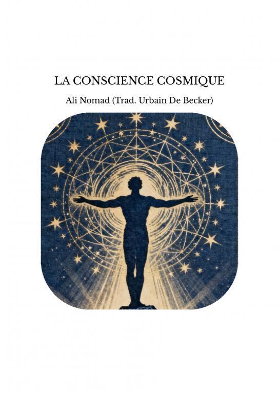Kniha LA CONSCIENCE COSMIQUE Ali Nomad (Trad. Urbain De Becker)