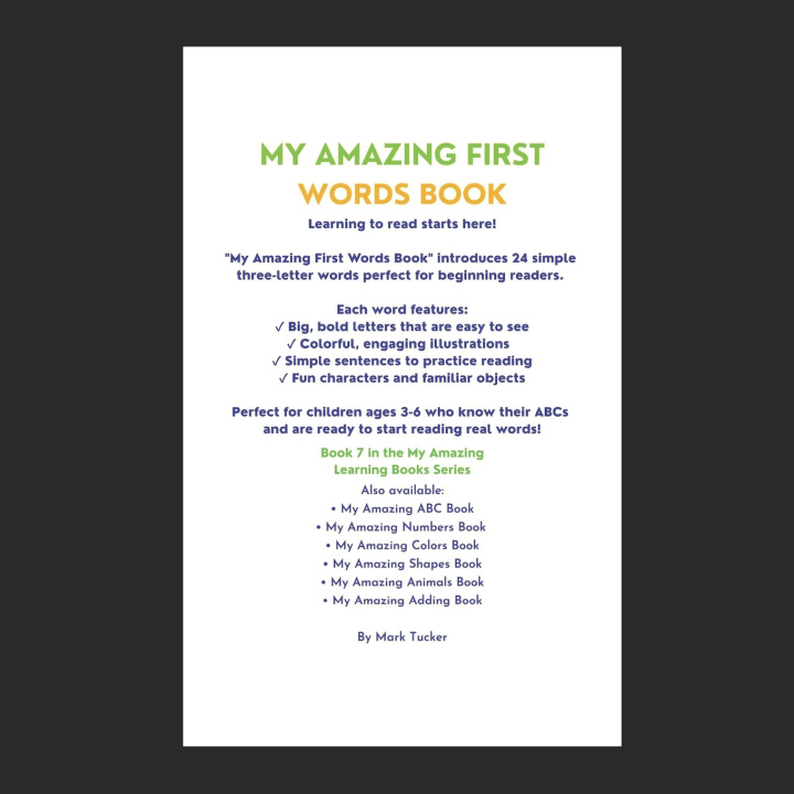 Boek MY AMAZING FIRST WORDS BOOK Mark Tucker