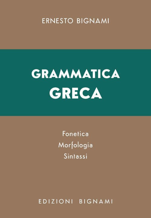 Knjiga Grammatica greca Ernesto Bignami