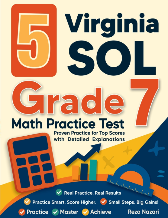 Kniha 5 Virginia SOL Grade 7 Math Practice Tests Reza Nazari