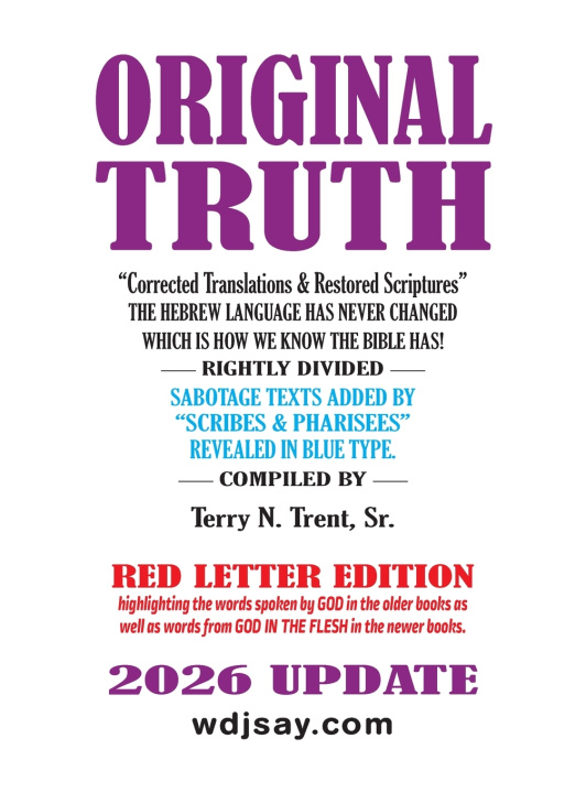Buch ORIGINAL TRUTH 2026 UPDATE Terry N. Trent