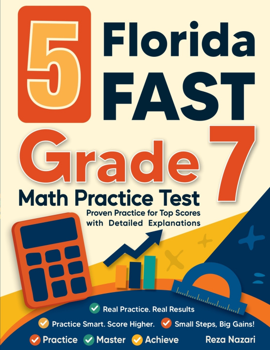 Kniha 5 Florida FAST Grade 7 Math Practice Tests Nazari