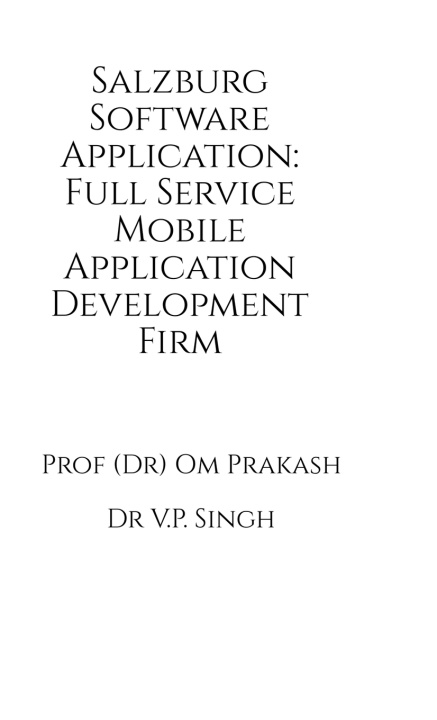 Kniha Salzburg Software Application Om Prakash