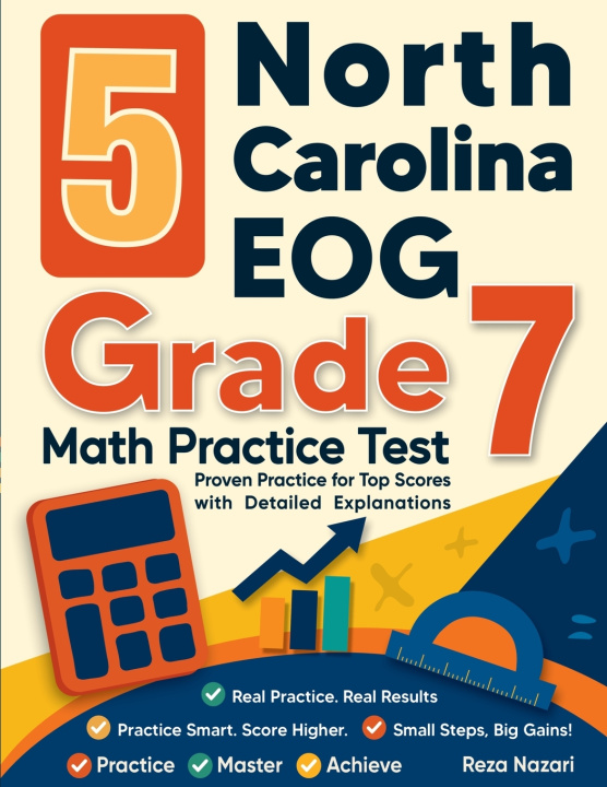 Kniha 5 North Carolina EOG Grade 7 Math Practice Tests Nazari