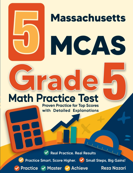 Kniha 5 Massachusetts MCAS Grade 5 Math Practice Tests Nazari