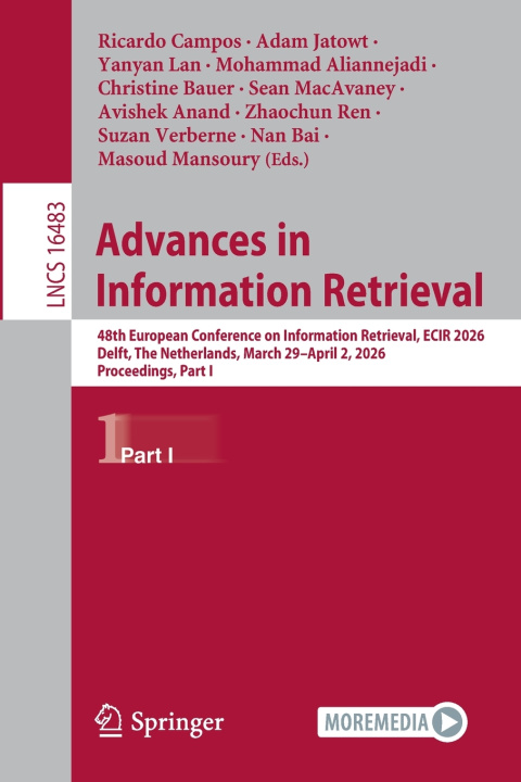 Buch Advances in Information Retrieval Avishek Anand