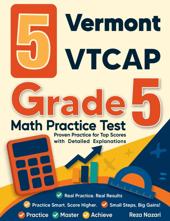 Kniha 5 Vermont VTCAP Grade 5 Math Practice Tests Nazari