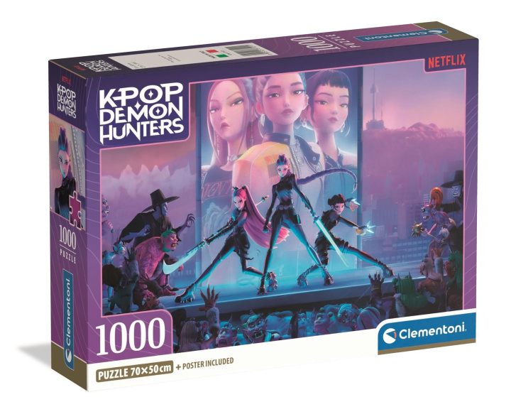 Gra/Zabawka Puzzle 1000 elementów. Compact. KPop Demon Hunters 