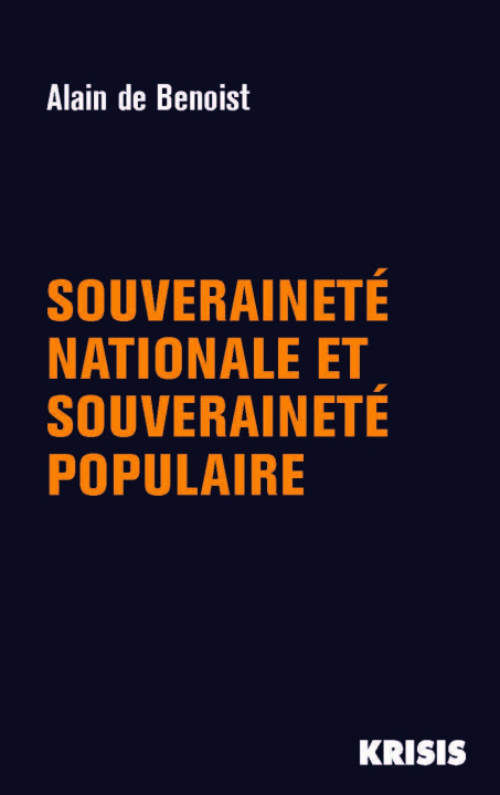Knjiga Souveraineté nationale et souveraineté populaire DE BENOIST
