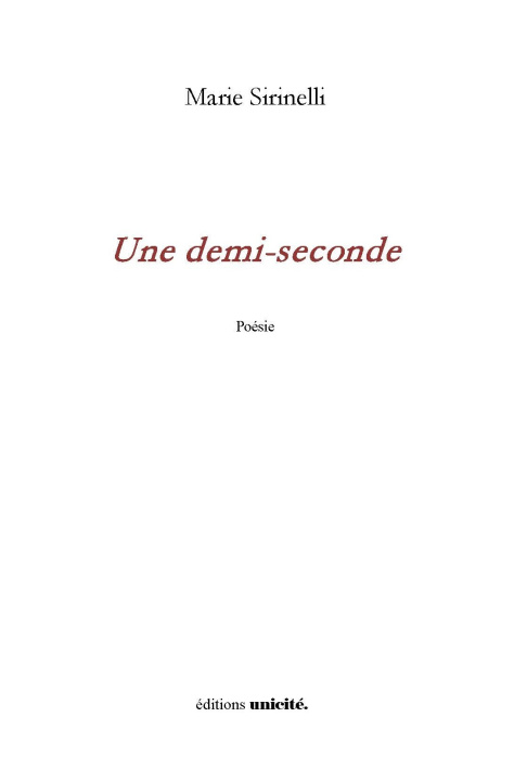 Kniha Une demi-seconde Sirinelli