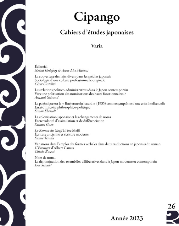 Kniha Cipango n°26 