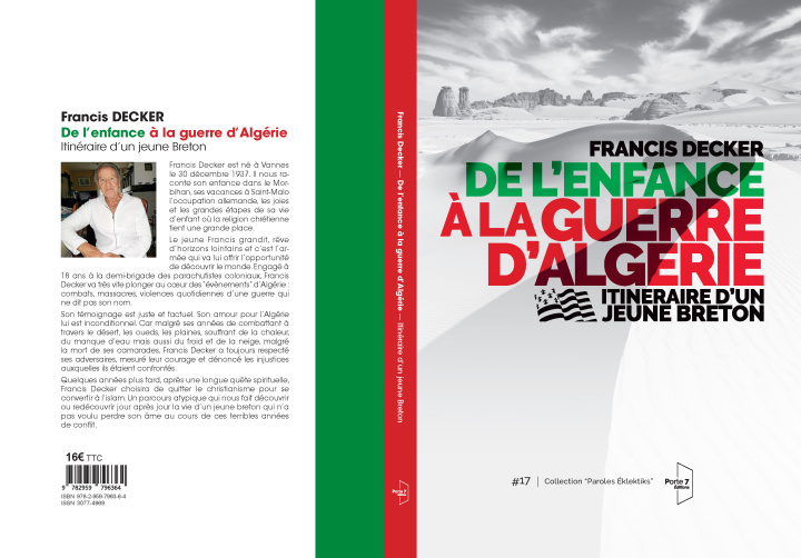 Kniha De l'enfance à la guerre d'Algérie DECKER