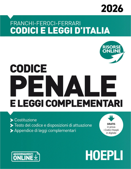 Kniha Codice penale e leggi complementari 2026 Luigi Franchi