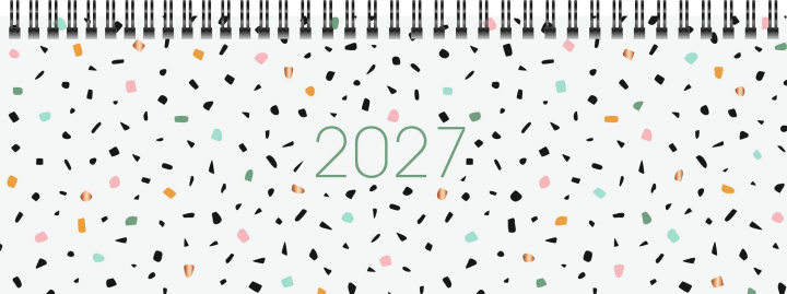 Kalendář/Diář Querterminbuch Mod. Sequenz 2027 Confetti, 297×105 mm, Karton 