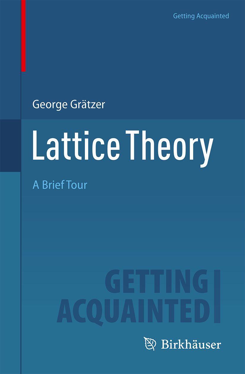 Kniha Lattices George Grätzer