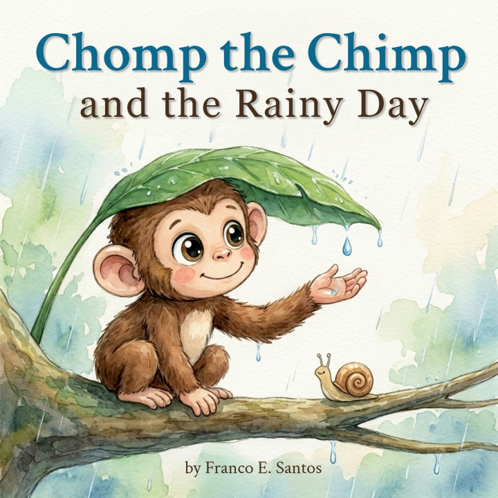 Livro Chomp the Chimp and the Rainy Day Franco E. Santos
