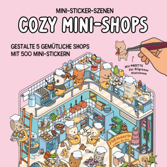 Livro Mini-Sticker-Szenen - Cozy Mini-Shops Alain Boyer