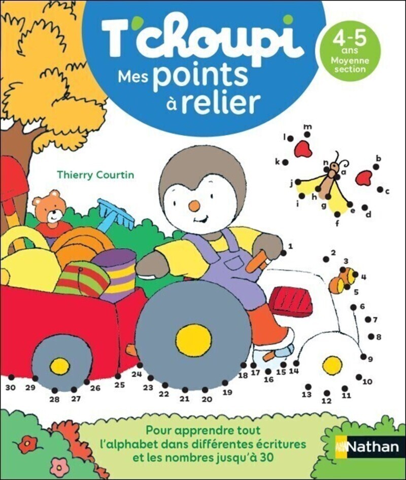 Libro T'choupi Mes points à relier - Lettres et nombres 4-5 ans MS 