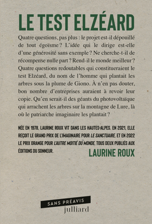 Kniha Le Test Elzéard Laurine Roux