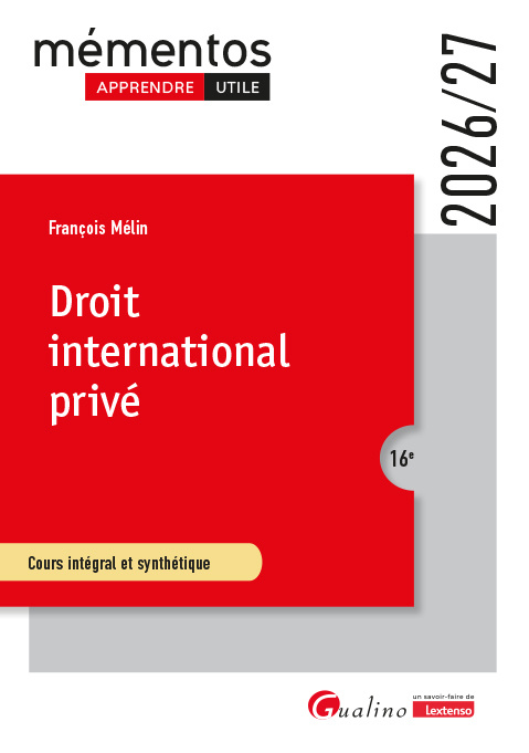 Książka Droit international privé Mélin