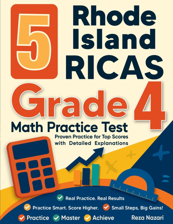 Könyv 5 Rhode Island RICAS Grade 4 Math Practice Tests Reza Nazari