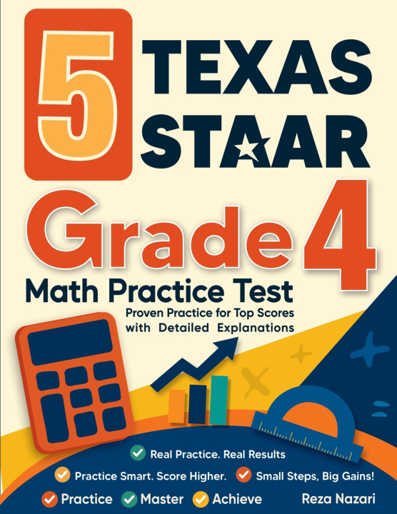 Kniha 5 Texas STAAR Grade 4 Math Practice Tests Reza Nazari