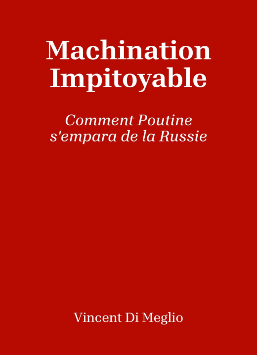 Kniha Machination impitoyable Vincent Di Meglio