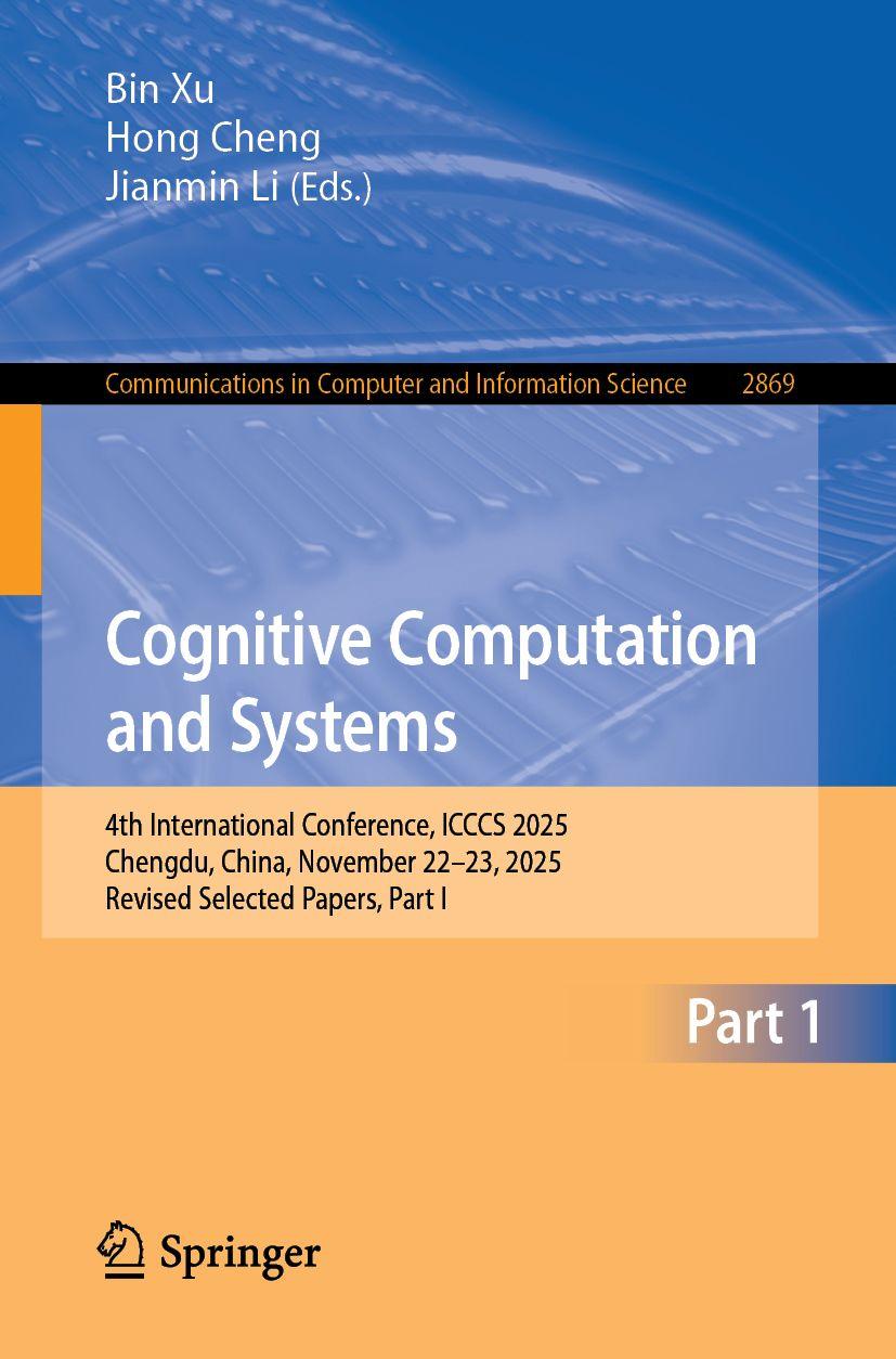 Kniha Cognitive Computation and Systems Bin Xu