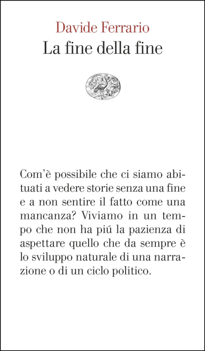 Knjiga fine della fine Davide Ferrario
