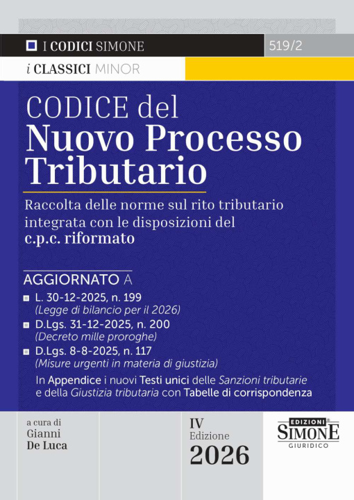 Kniha Codice del nuovo processo tributario 