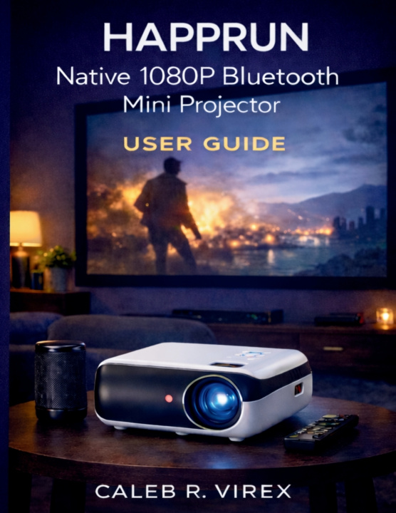 Kniha HAPPRUN Native 1080P Bluetooth Mini Projector User Guide Caleb R. Virex