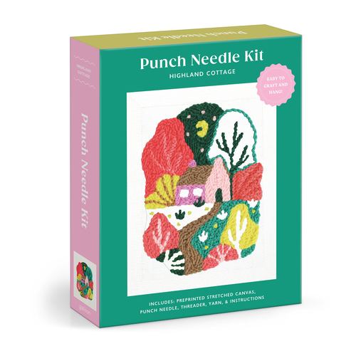 Buch Highland Cottage Punch Needle Kit Galison Galison