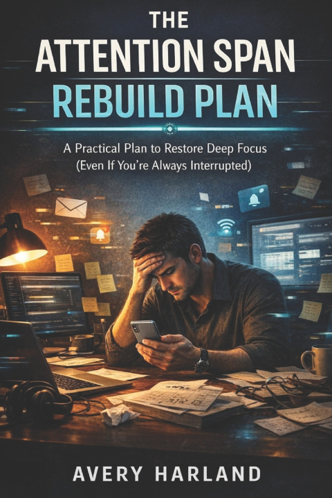 Knjiga The Attention Span Rebuild Plan Avery Harland