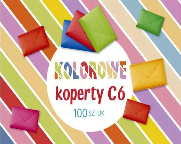 Книга Koperty kolorowe KC6 162x114 100 szt. Ogólne zest. 468 Kolor - Mix, Unicolour 