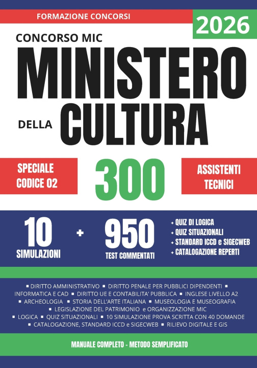 Kniha Concorso Mic 2026 Codice 02 Formazione Concorsi