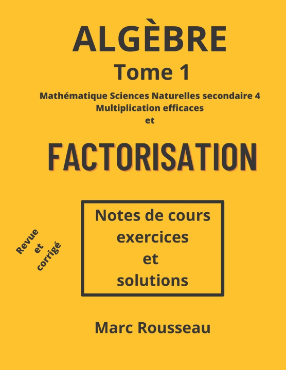 Knjiga Mathématique Secondaire 4 sciences naturelles Marc Rousseau